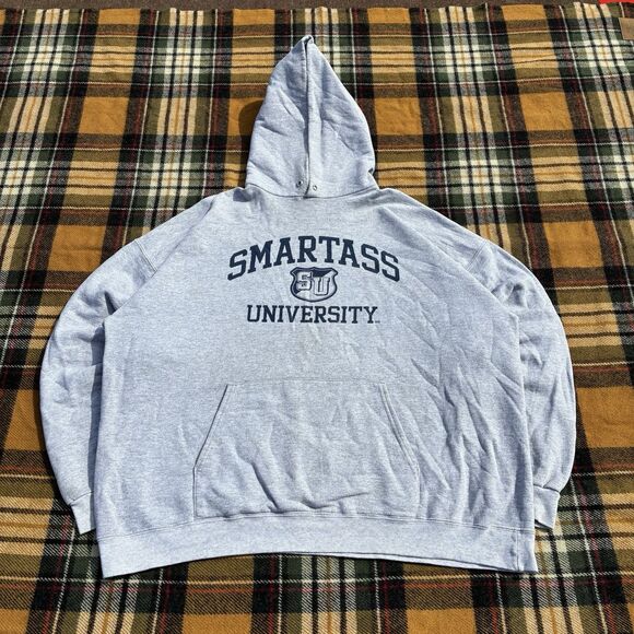 Vintage Smartass University Hoodie Men's XL Sweatshirt Humor Parody College - Picture 10 of 10
